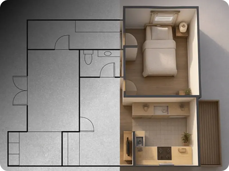 Рендеринг 3D-пространств из 2D