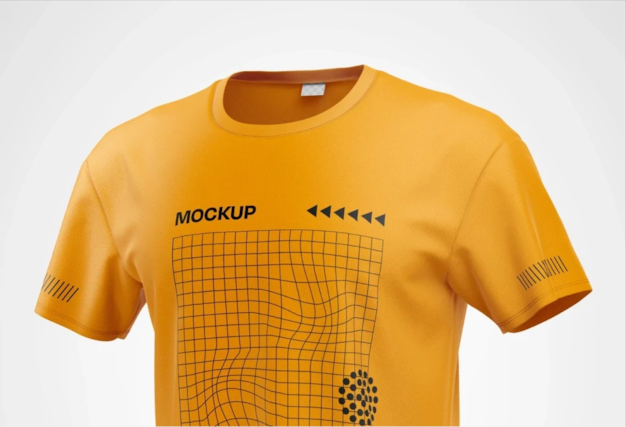 Men t-shirt mockup front view design